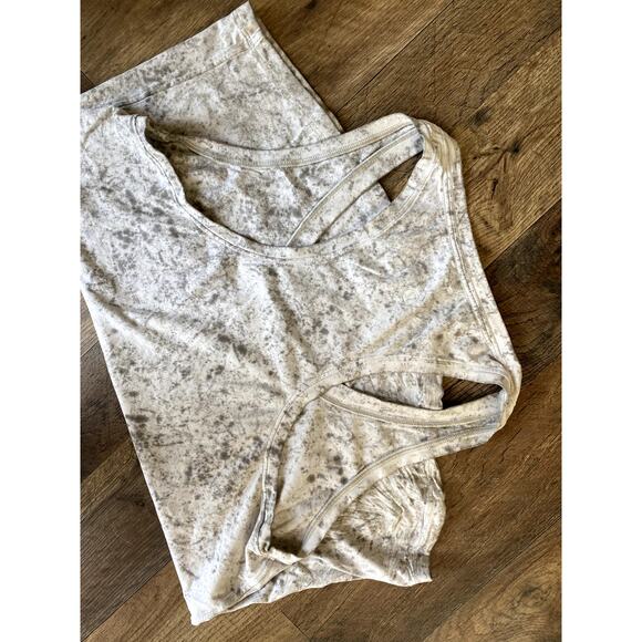 Lululemon Love Tank Cirrus Wash White Opal Raw Linen Rover Print - Picture 3 of 5